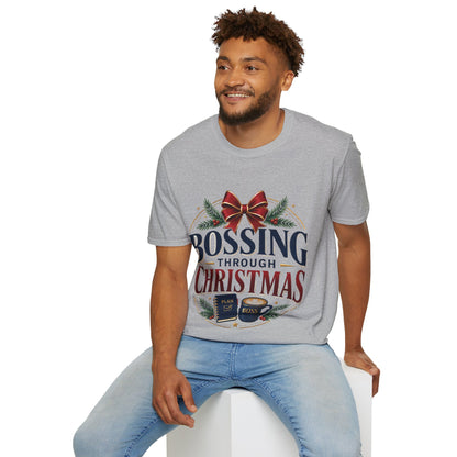 Christmas “Bossing Through Christmas” T‑Shirt — Funny Holiday Boss Gift