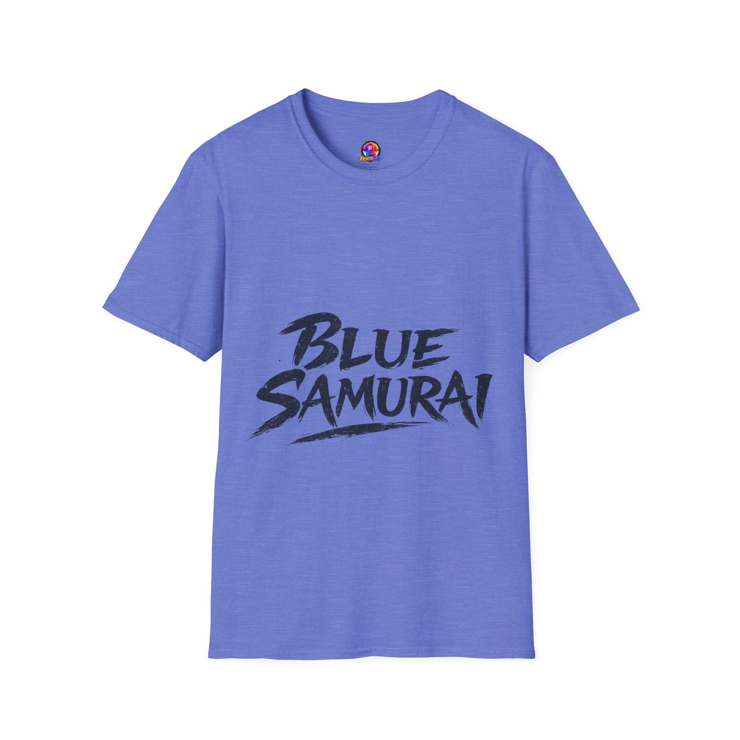 Japan Blue Samurai T-Shirt — Bold Brushstroke Graphic Tee