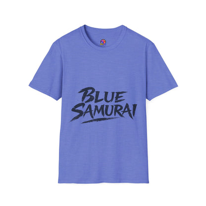 Japan Blue Samurai T-Shirt — Bold Brushstroke Graphic Tee