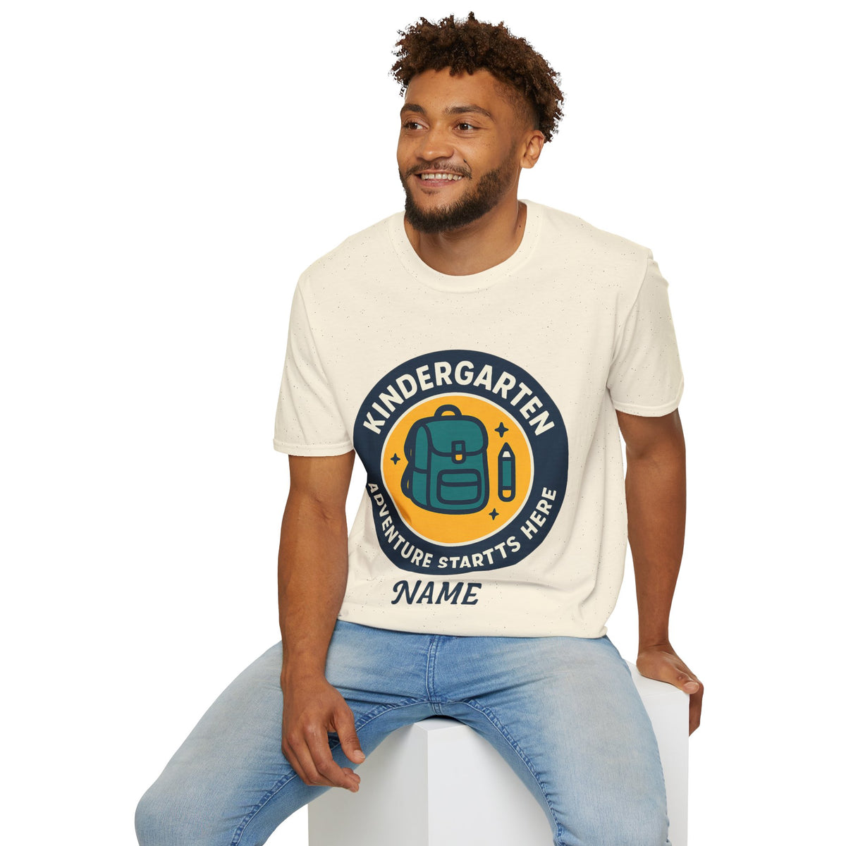 Kindergarten Teacher T‑Shirt – 'Kindergarten' Backpack Badge Design - Trending Now - August 2026