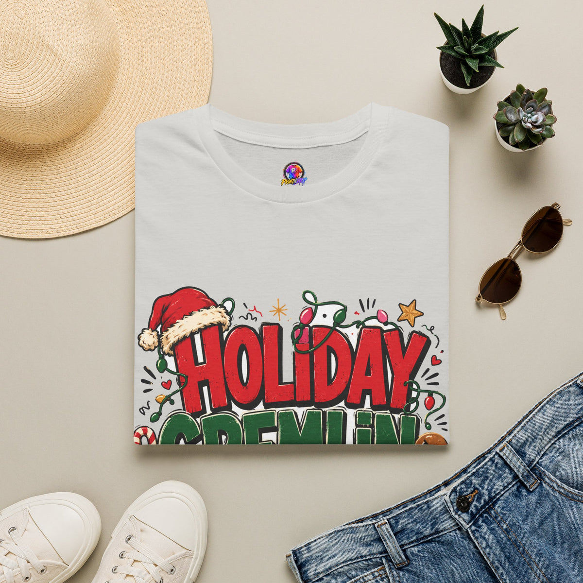 Holiday Gremlin Mode T-Shirt — Christmas Cute Festive Graphic Tee