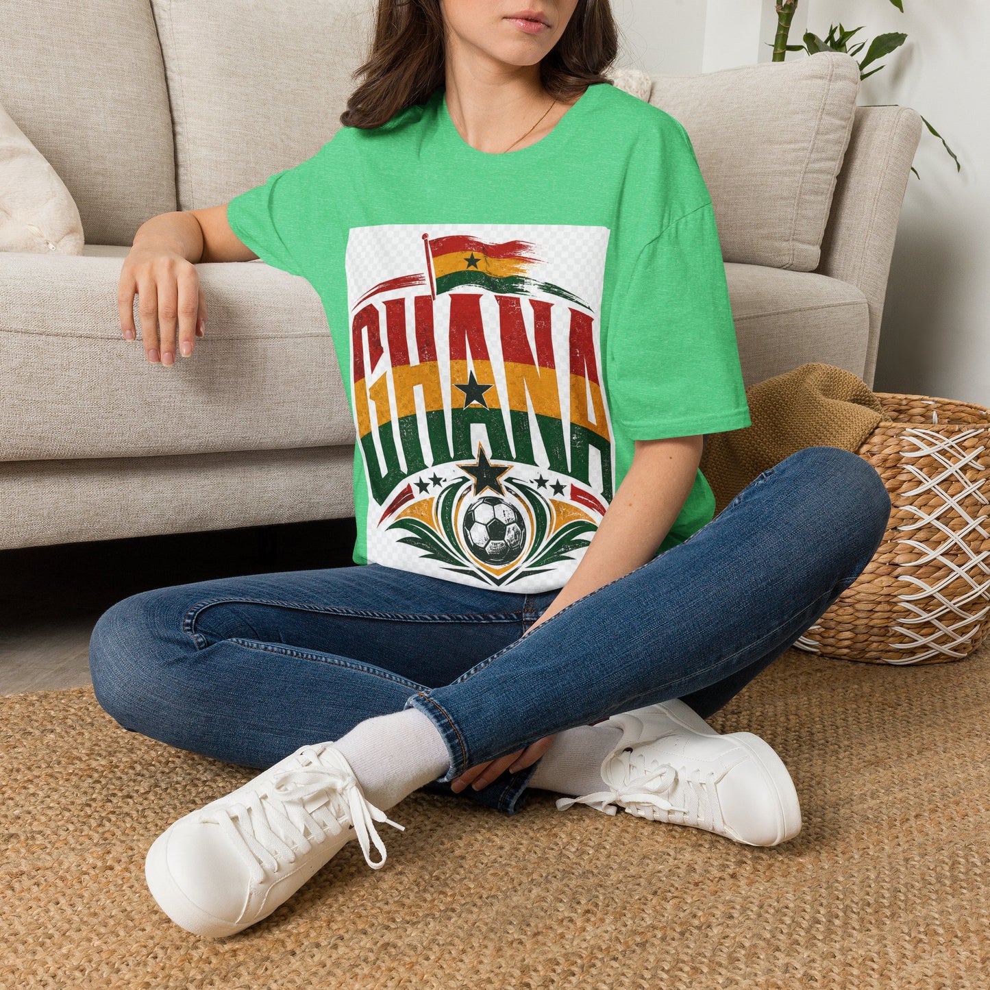 Ghana Flag Soccer T-Shirt — Retro Ghana Pride Football Tee