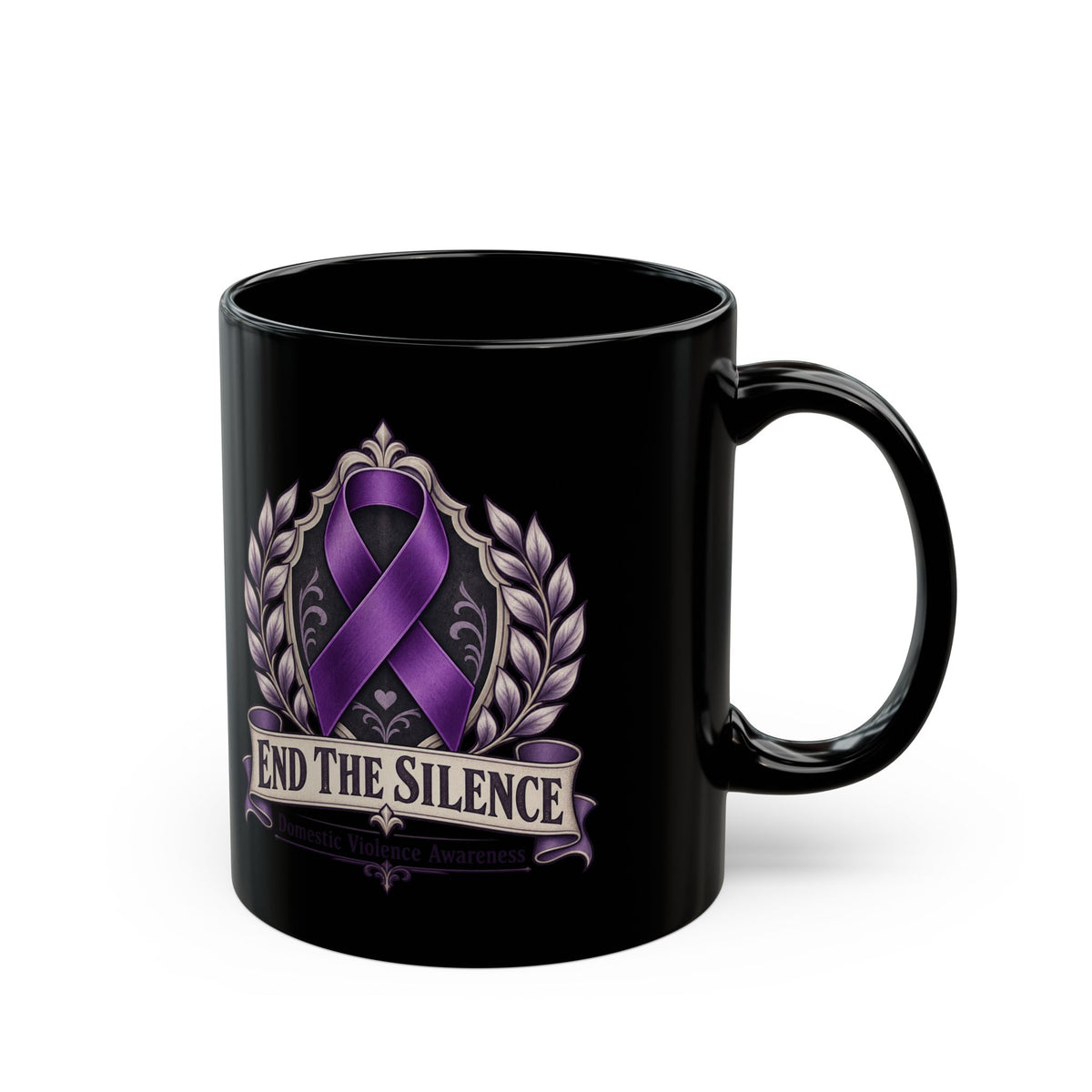 End the Silence Purple Domestic Violence Awareness Ribbon Mug