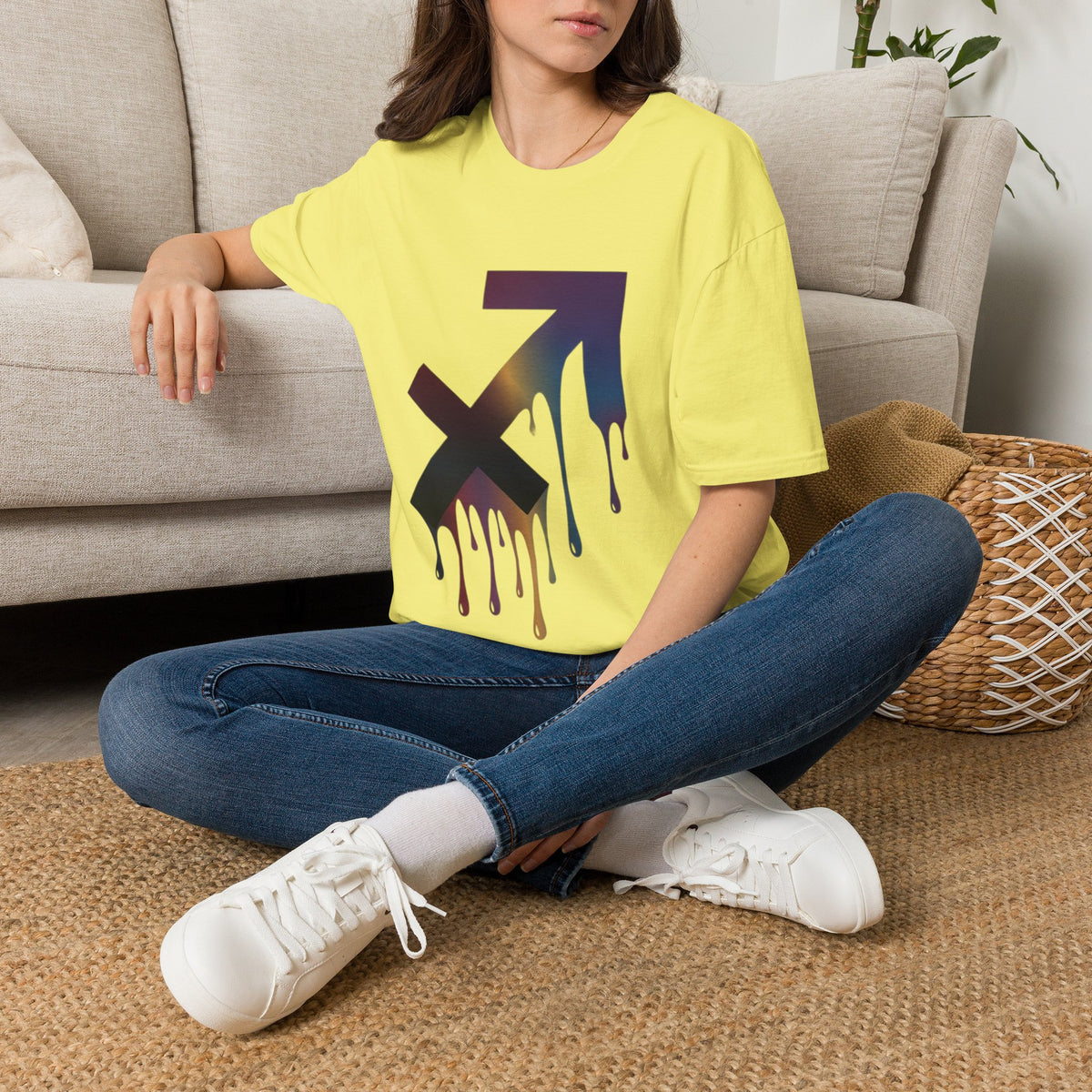 Sagittarius Drip T-Shirt — Gradient Astrological Arrow Tee