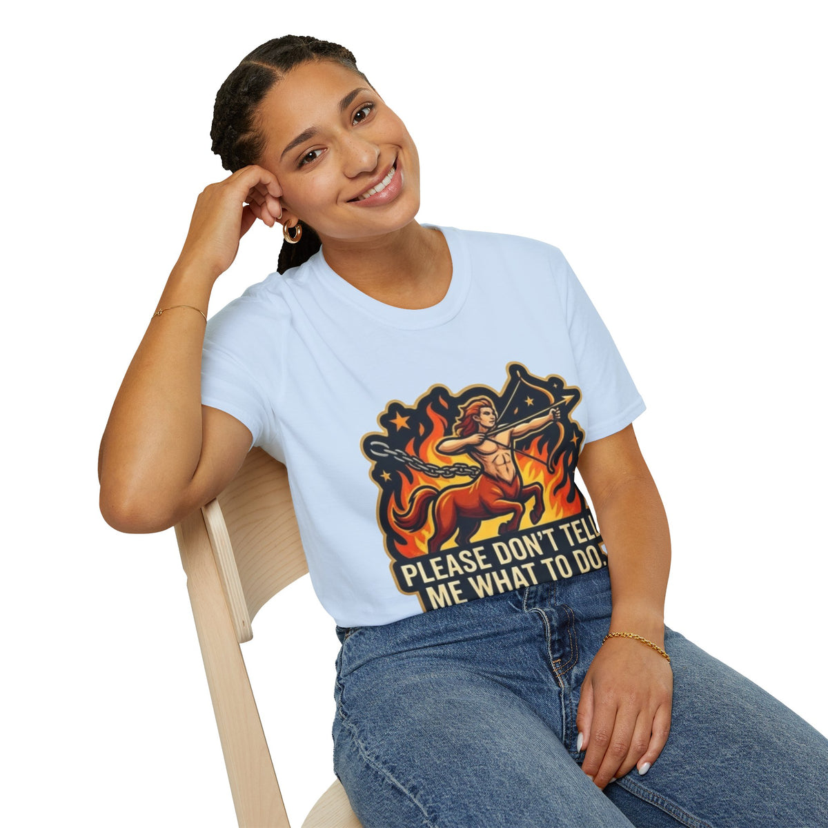 Sagittarius Archer T-Shirt — "Please Don't Tell Me What To Do" Zodiac Graphic