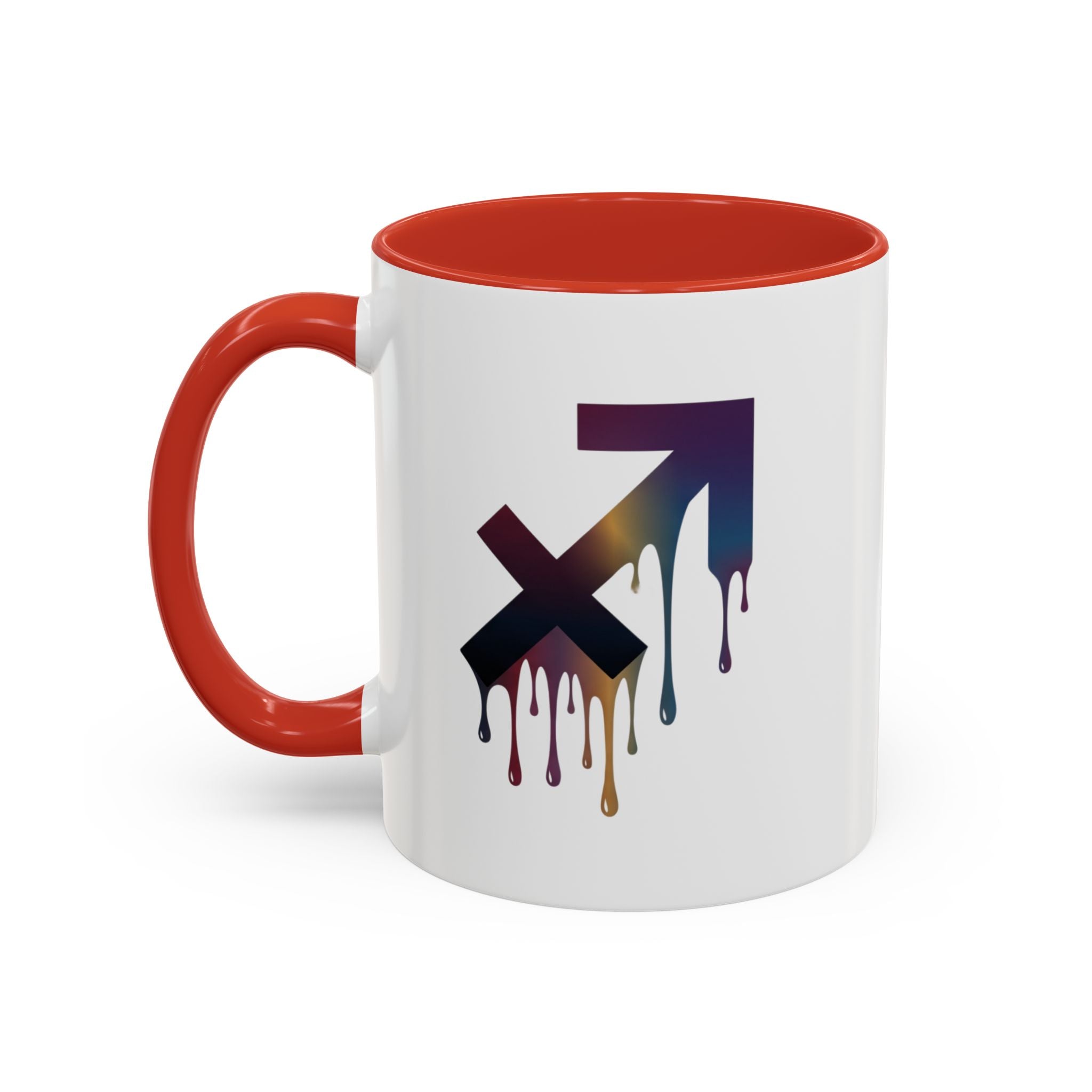 Sagittarius Drip Accent Coffee Mug — Zodiac Archer Horoscope Gift