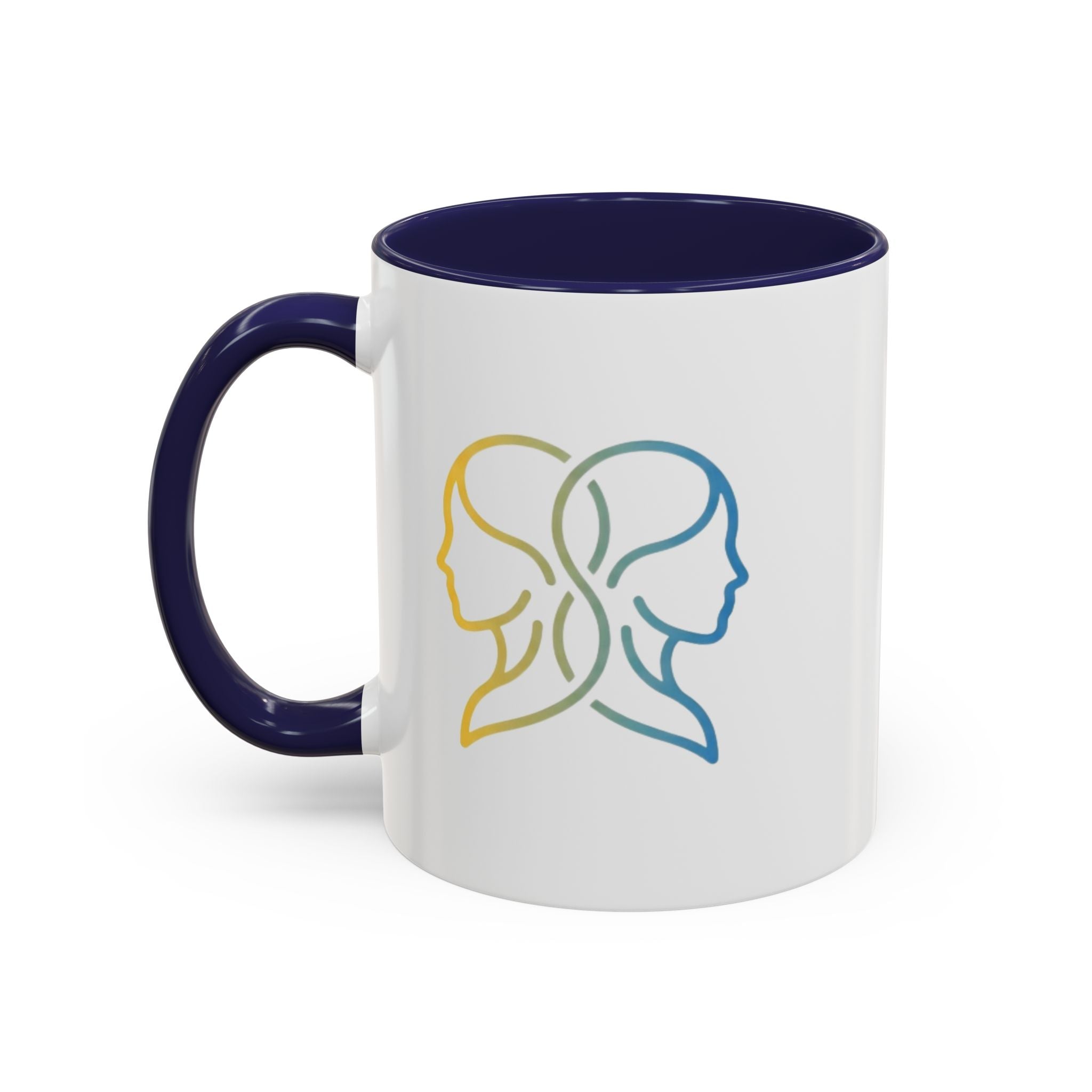 Gemini Zodiac Accent Coffee Mug — Color Gradient Twins Horoscope Gift