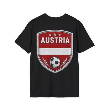 Austria  Alpine Charge Soccer T-Shirt — Mountain Football Graphic Tee -