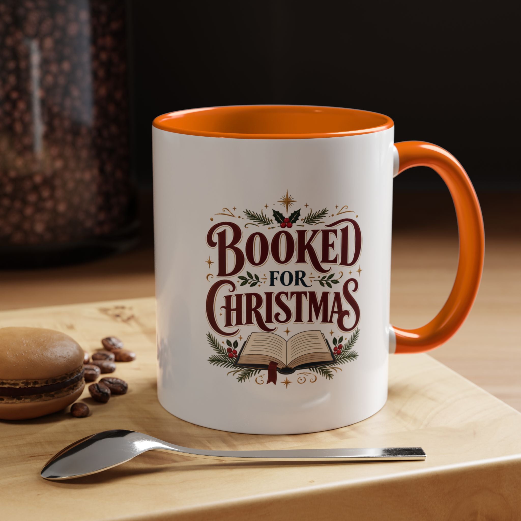 Christmas Booked for Christmas Coffee Mug — Holiday Book Lover Accent Mug