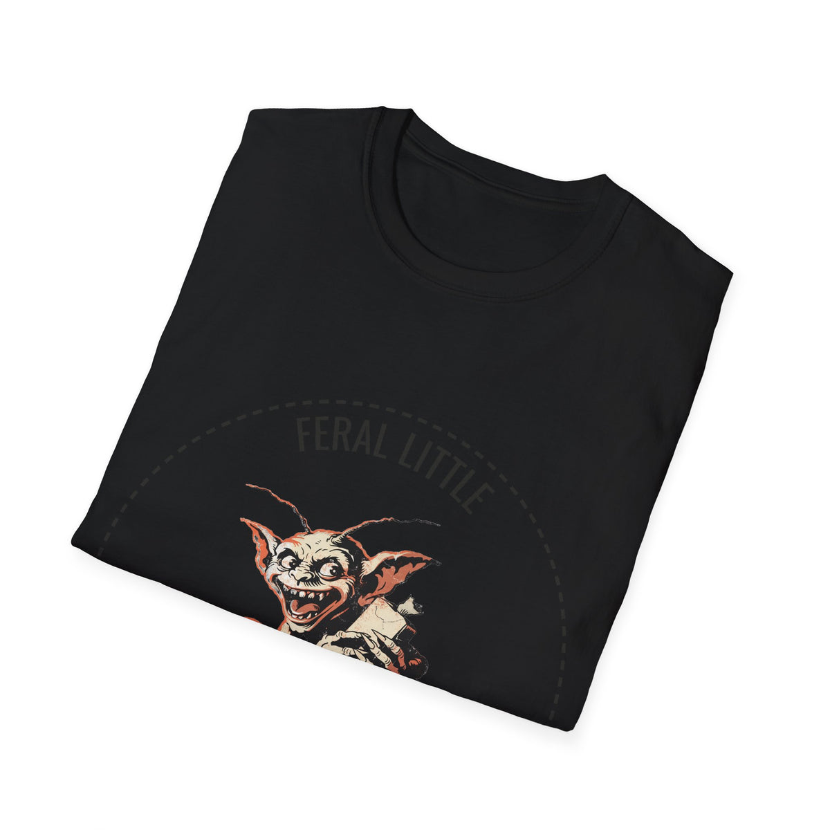 "Feral Little Treat Energy" Gremlin Graphic Tee - Funny Ironic Goblin Meme White T-Shirt - Trending Now - September 2026