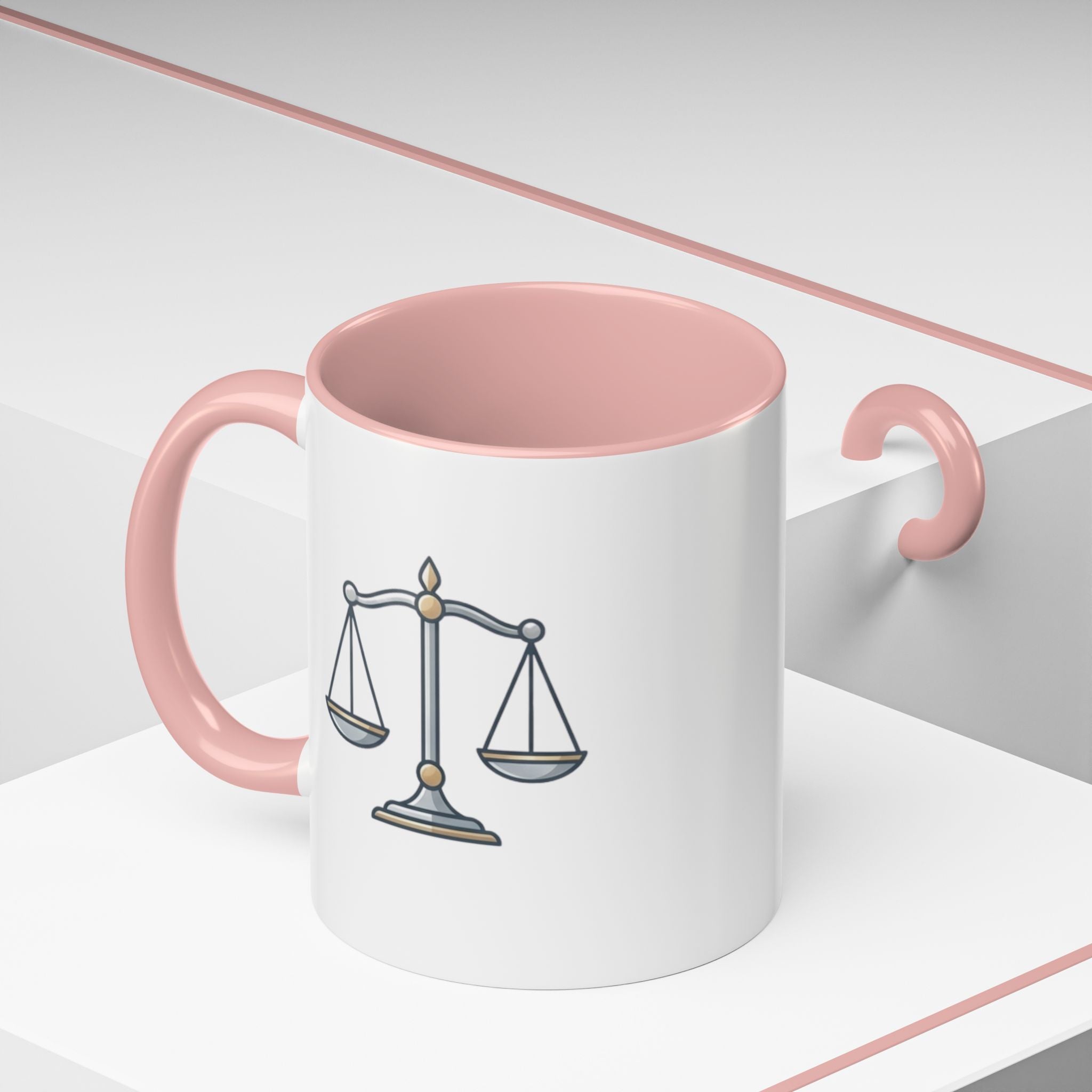 Libra Scales Accent Coffee Mug — Zodiac Libra Horoscope Gift