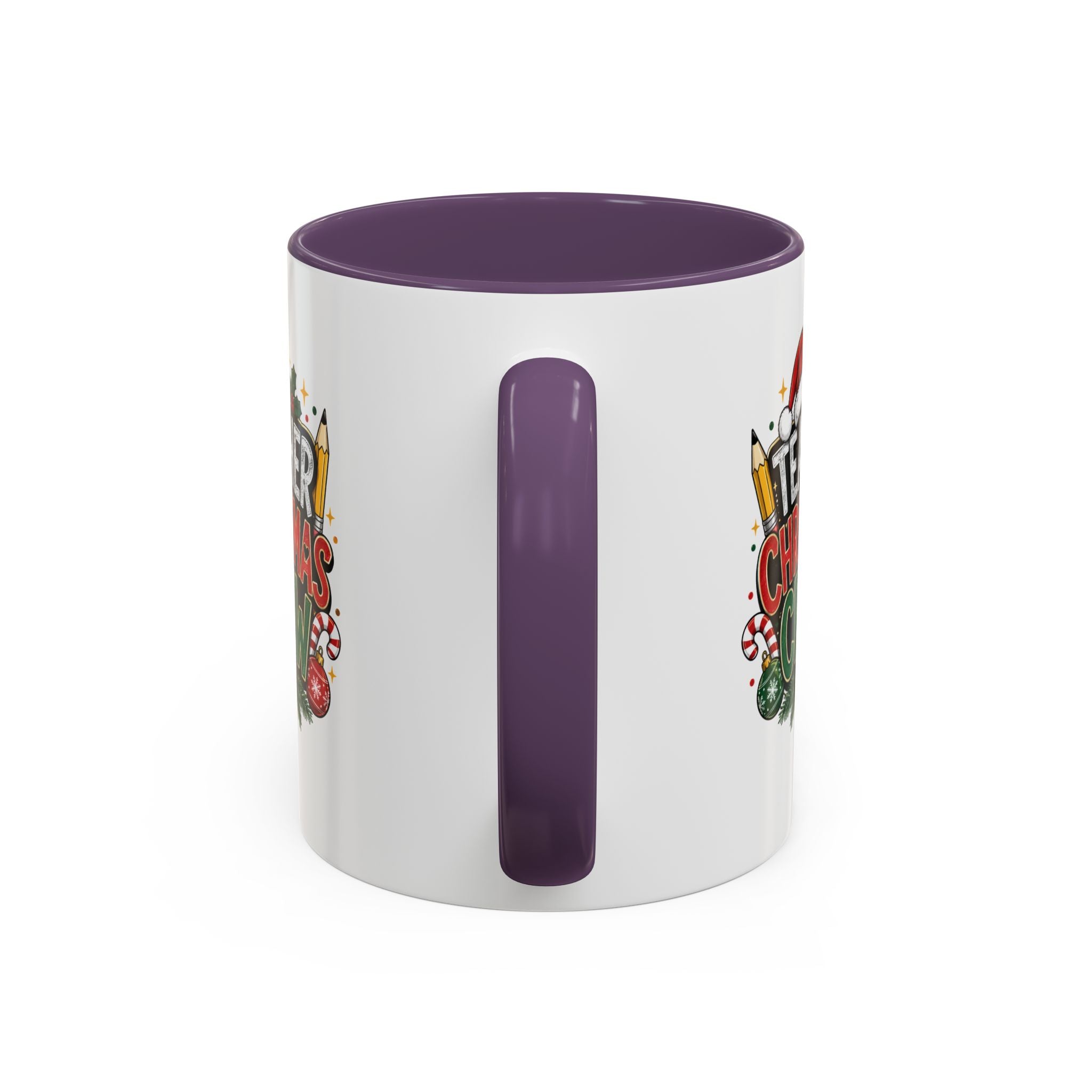 Teacher Christmas Crew Accent Coffee Mug – Holiday Teacher Gift