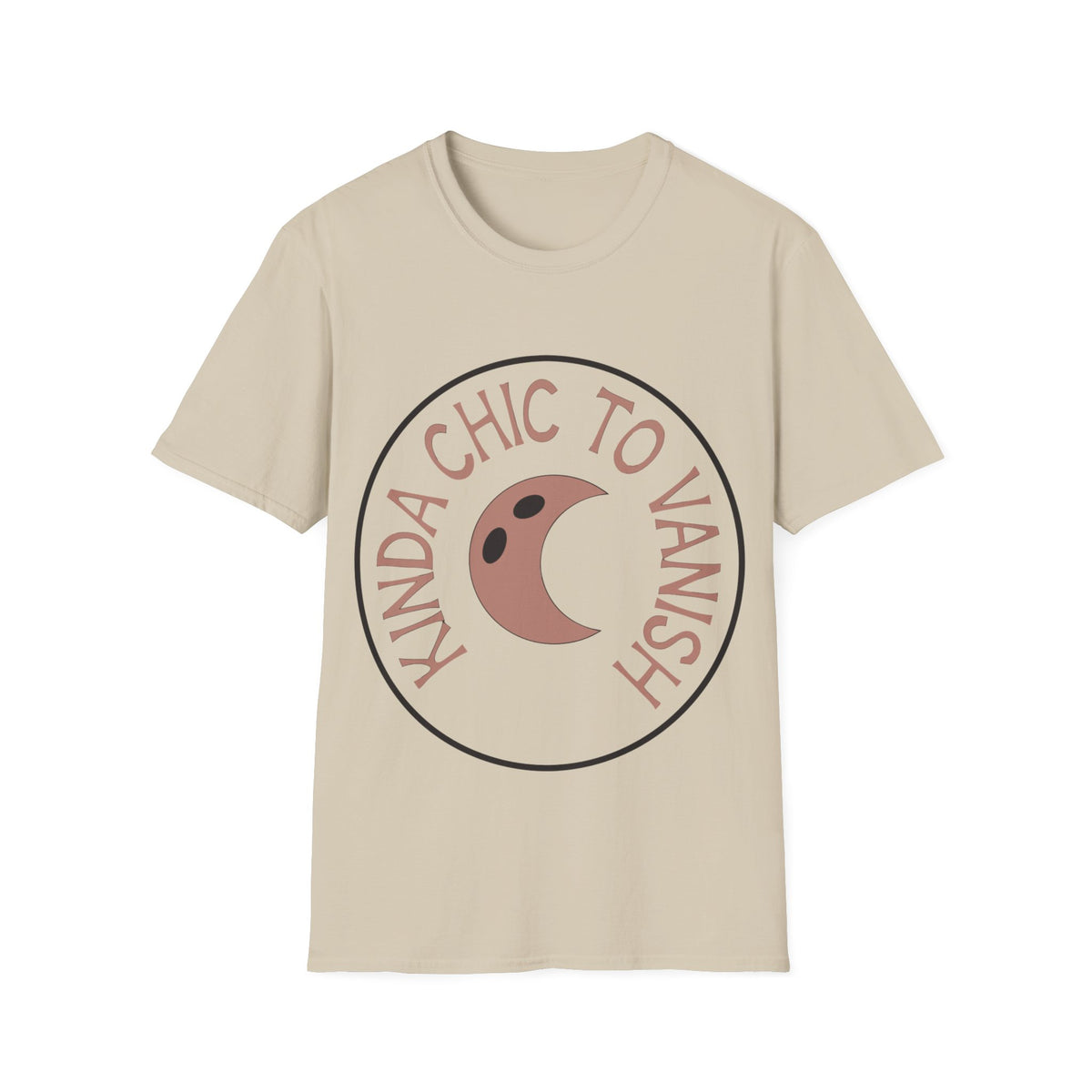 T-Shirt — "Kinda Chic to Vanish" Crescent Moon Graphic Tee - Trending Now - August 2026