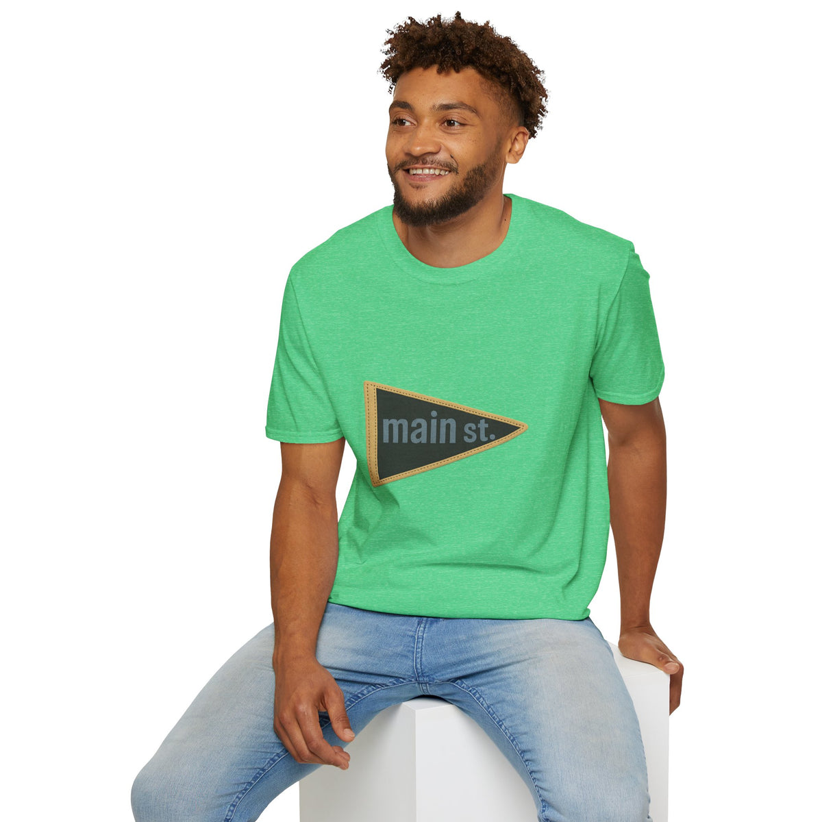 Main St. Triangle Logo T‑Shirt — Vintage Retro Street Sign Graphic Tee - Trending Now - August 2026