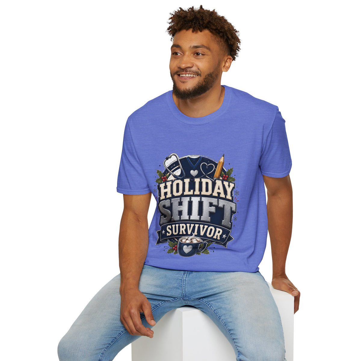 Holiday Shift Survivor T-Shirt — Nurse & Healthcare Worker Gift