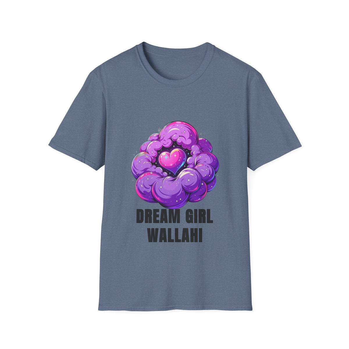 Dream Girl Wallahi T-Shirt — Cute Purple Heart Cloud Graphic Tee - Trending Now - August 2026
