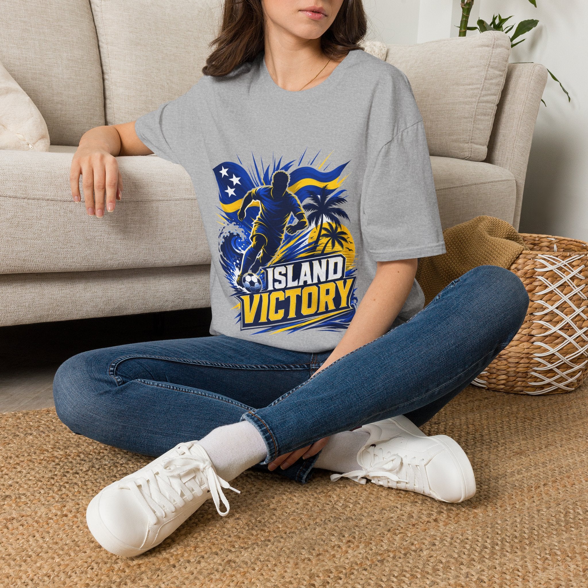 Curacao Island Victory T-Shirt — Tropical Surf Soccer Graphic Tee