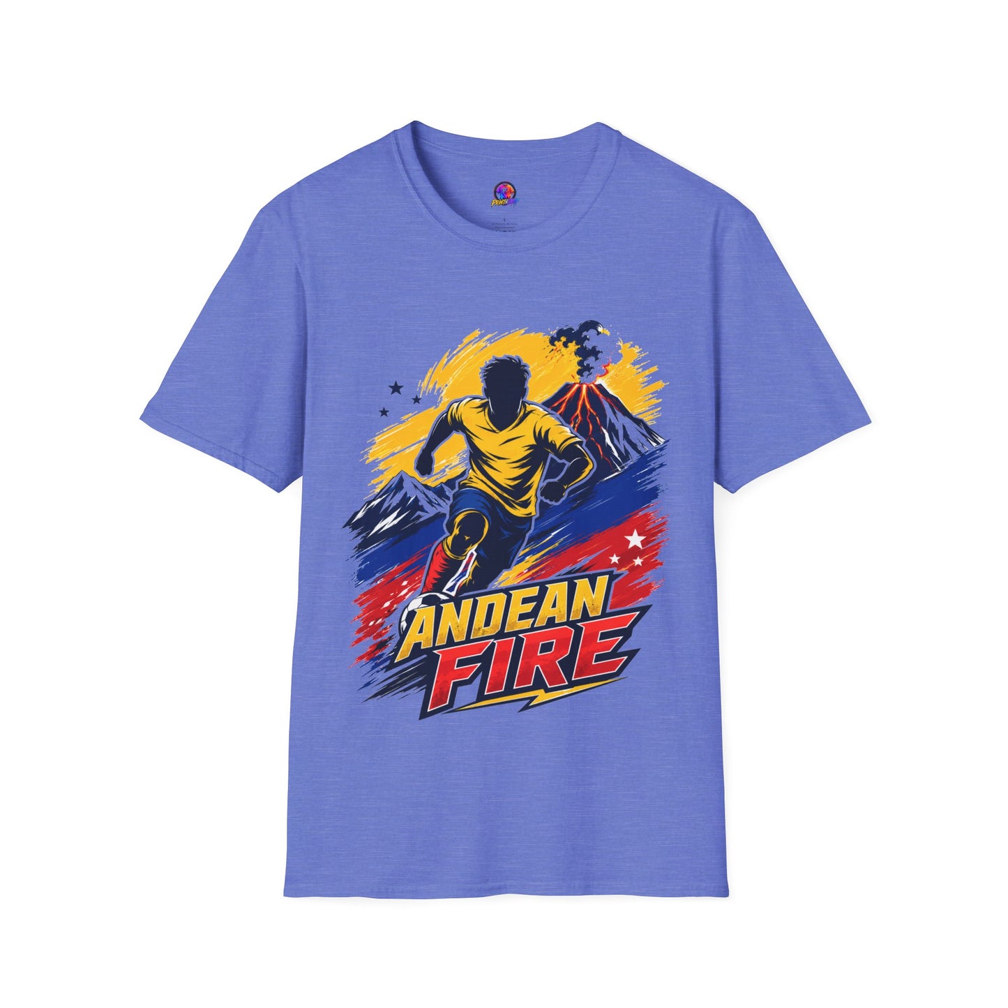 Ecuador Andean Fire Running T‑Shirt — Volcano Trail Runner Graphic Tee