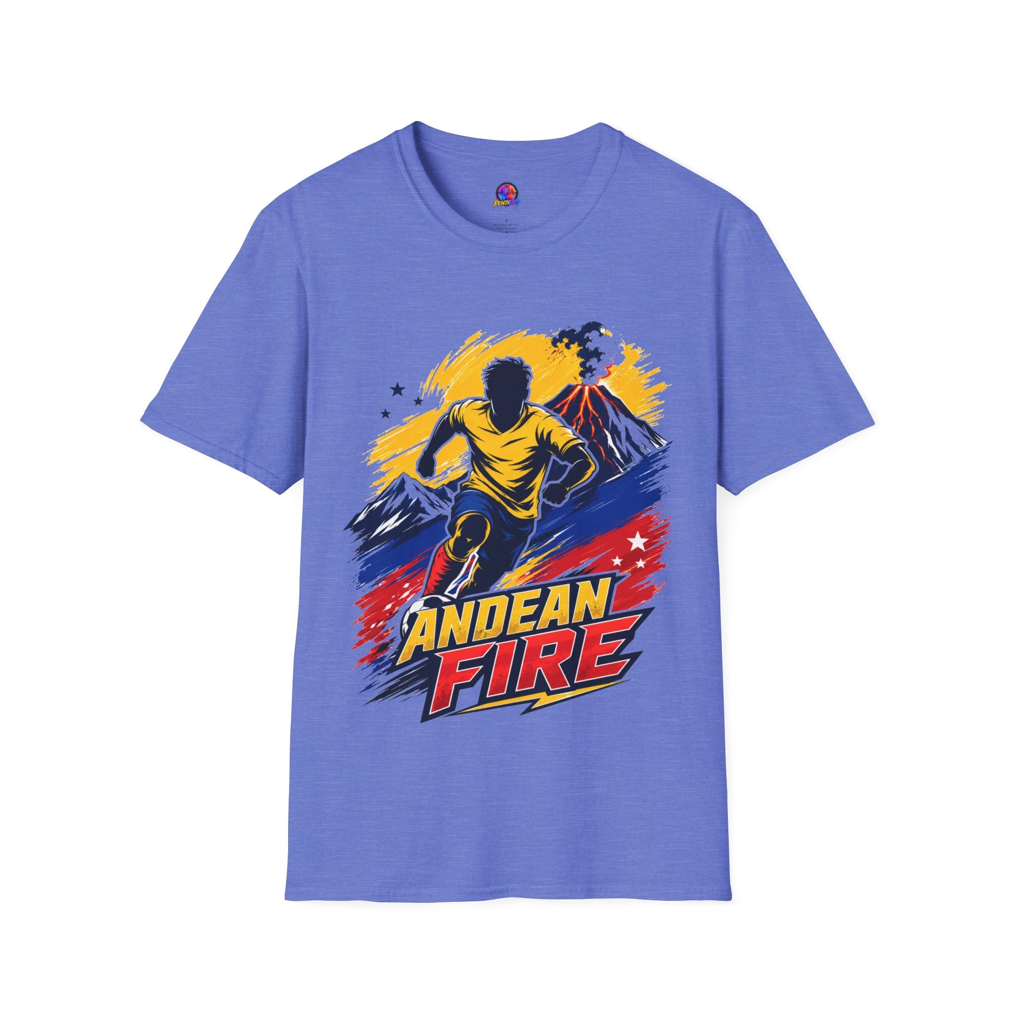 Ecuador Andean Fire Running T‑Shirt — Volcano Trail Runner Graphic Tee