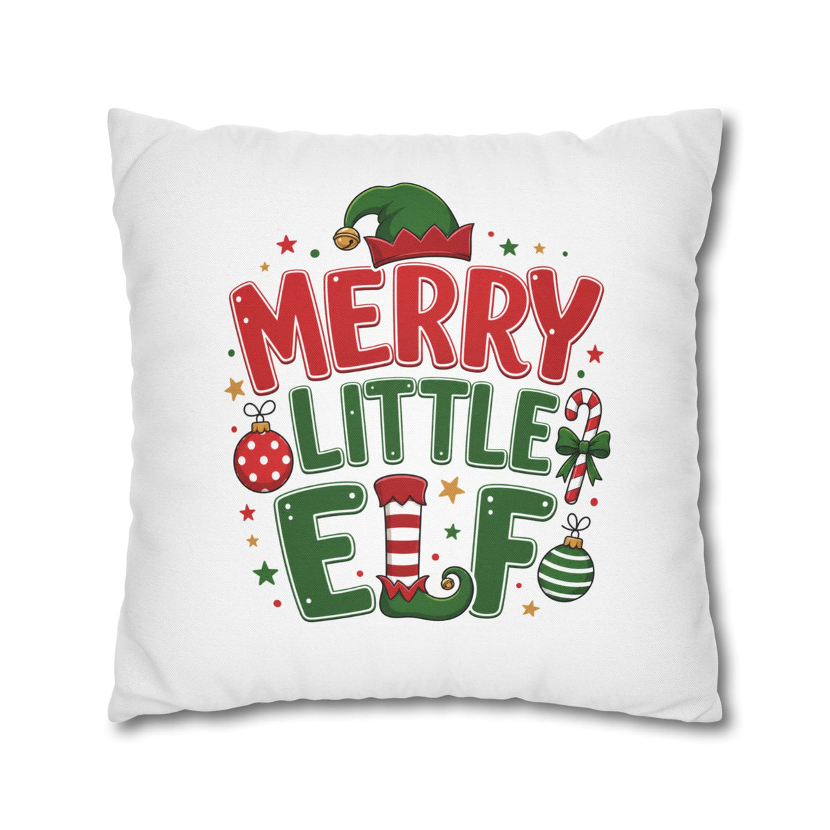 Christmas Pillowcase Merry Little Elf Christmas Pillowcase