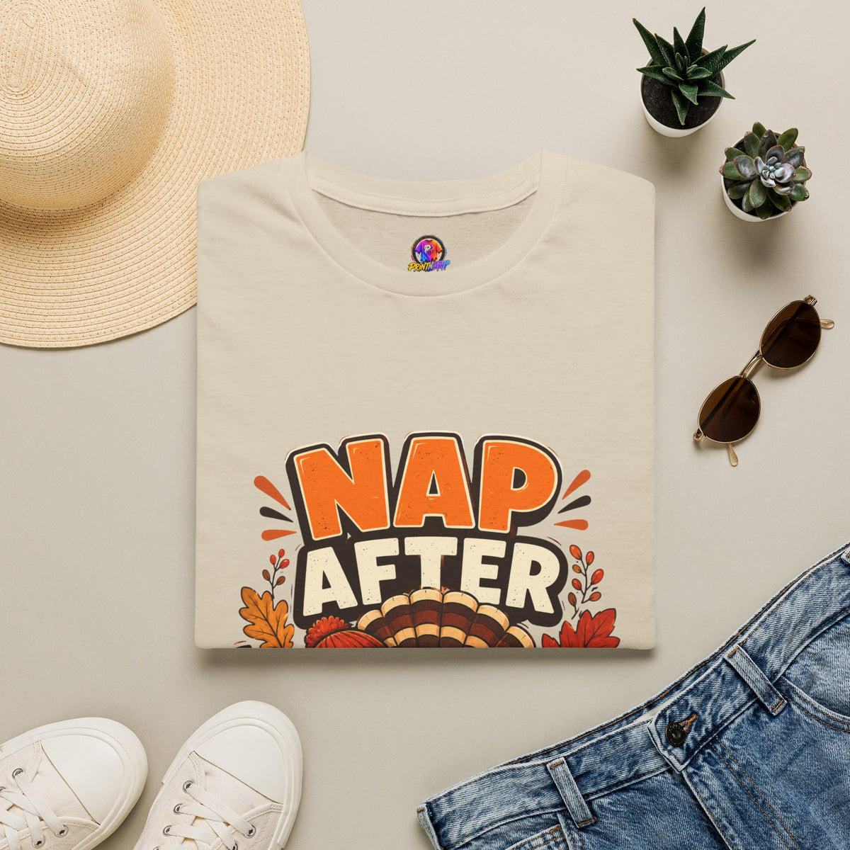 Thanksgiving T-Shirt Nap After Pie T-Shirt — Funny Thanksgiving Turkey Tee