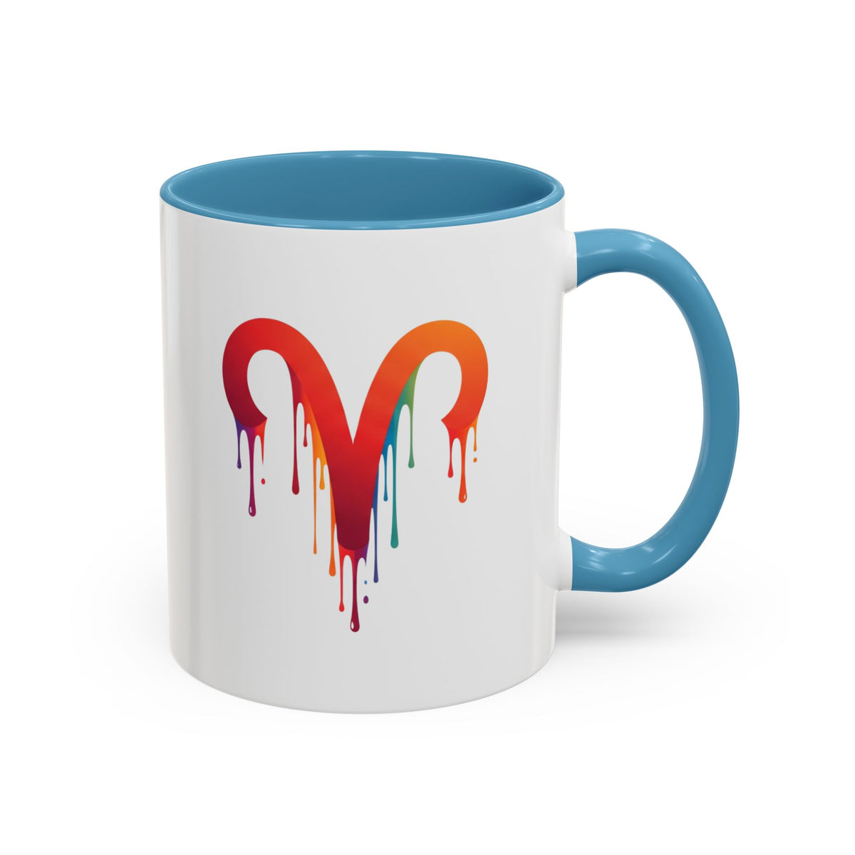 Aries Zodiac Rainbow Drip Aries Coffee Mug — Zodiac Astrology Accent Mug