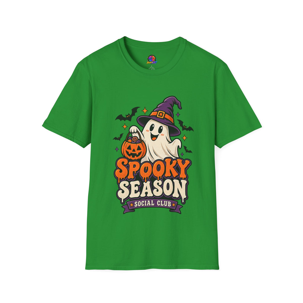 Spooky Season T-Shirt — Cute Ghost Halloween Tee ("Spooky Season Social Club")
