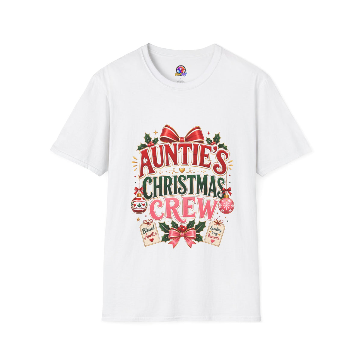 Auntie’s Christmas Crew T-Shirt — Holiday Family Pajama Tee