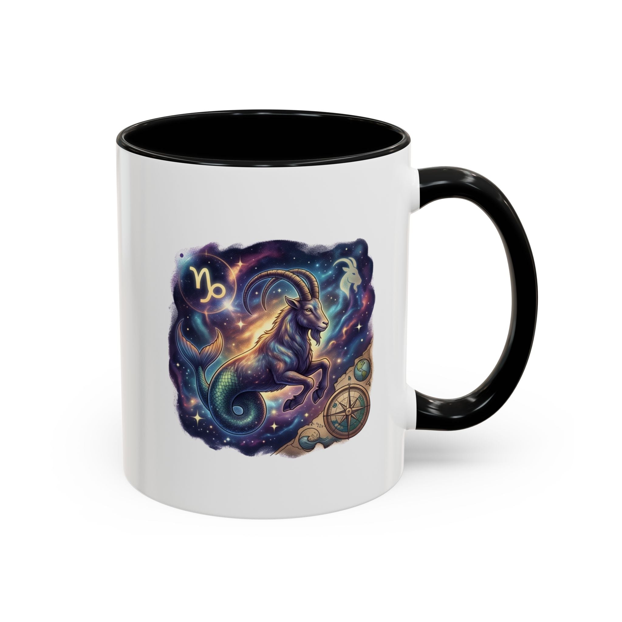 Capricorn Zodiac Coffee Mug — Celestial Goat Astrology Accent Mug