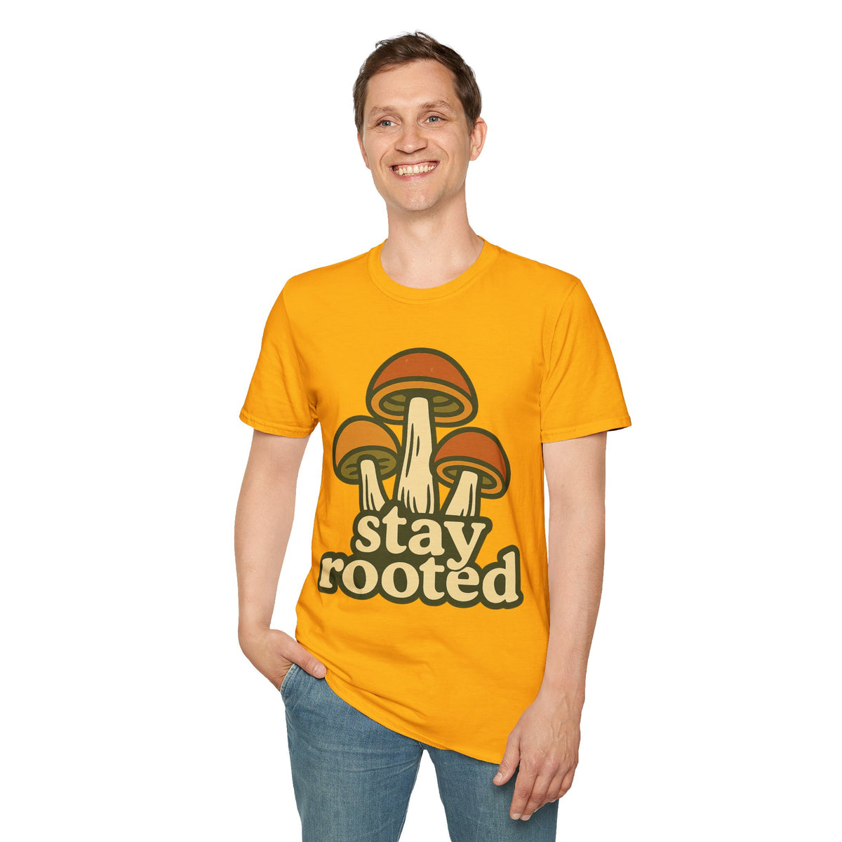 Mushroom "Stay Rooted" T-Shirt - Trending Now - September 2026