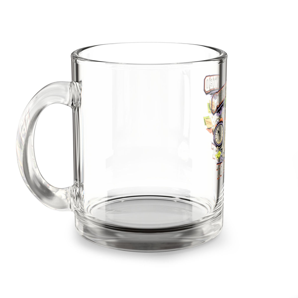 Halloween Glass Mug 10 oz  Glass Mug - “Currently Haunted by My To-Do List” Cute Ghost Coffee Cup, Funny Planner Gift