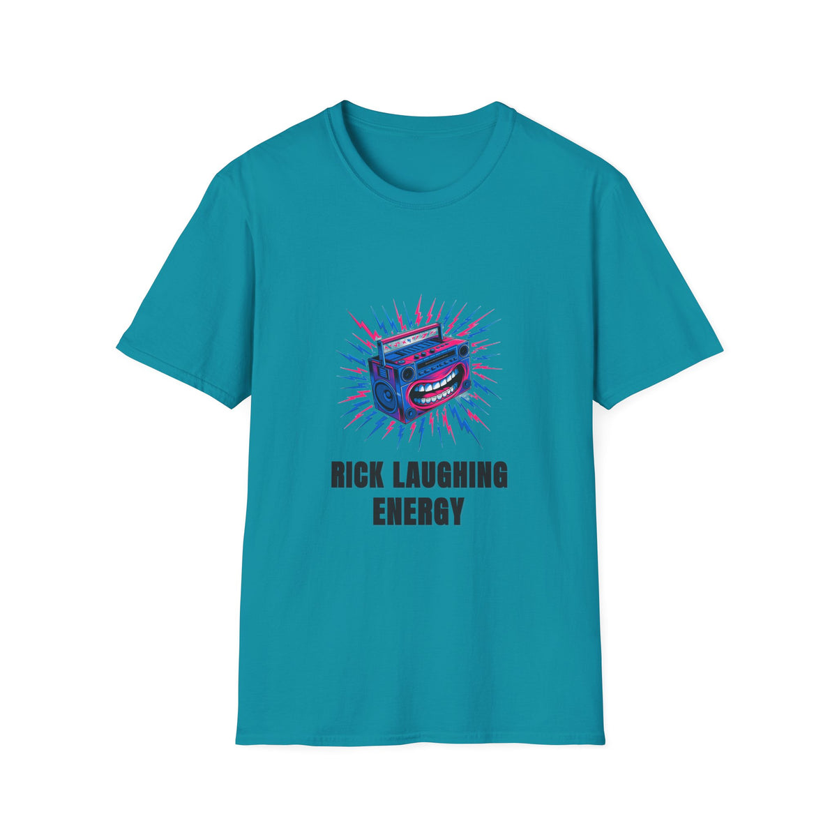 Rick Laughing Energy T-Shirt — Funny Retro Boombox Graphic Tee - Trending Now - August 2026