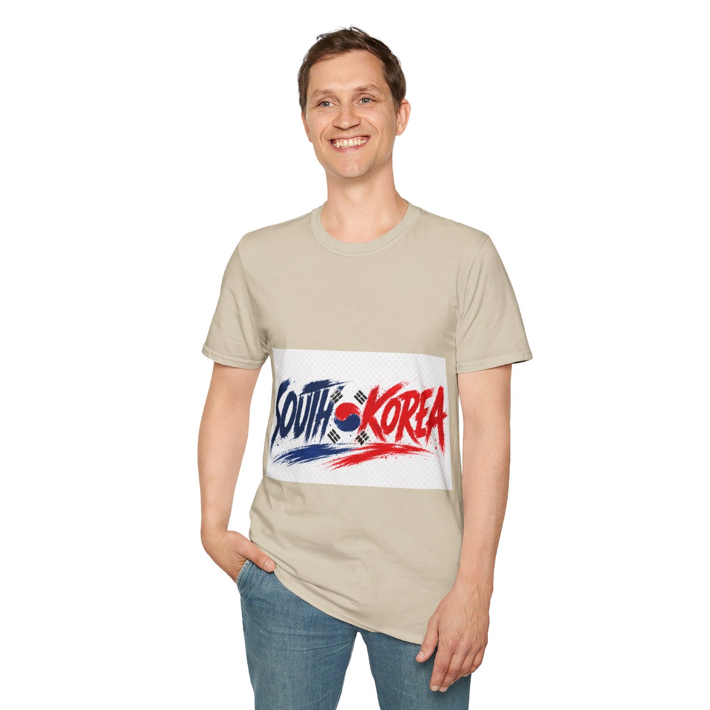 South Korea Flag Brushstroke T-Shirt — Patriotic Korean Travel Tee