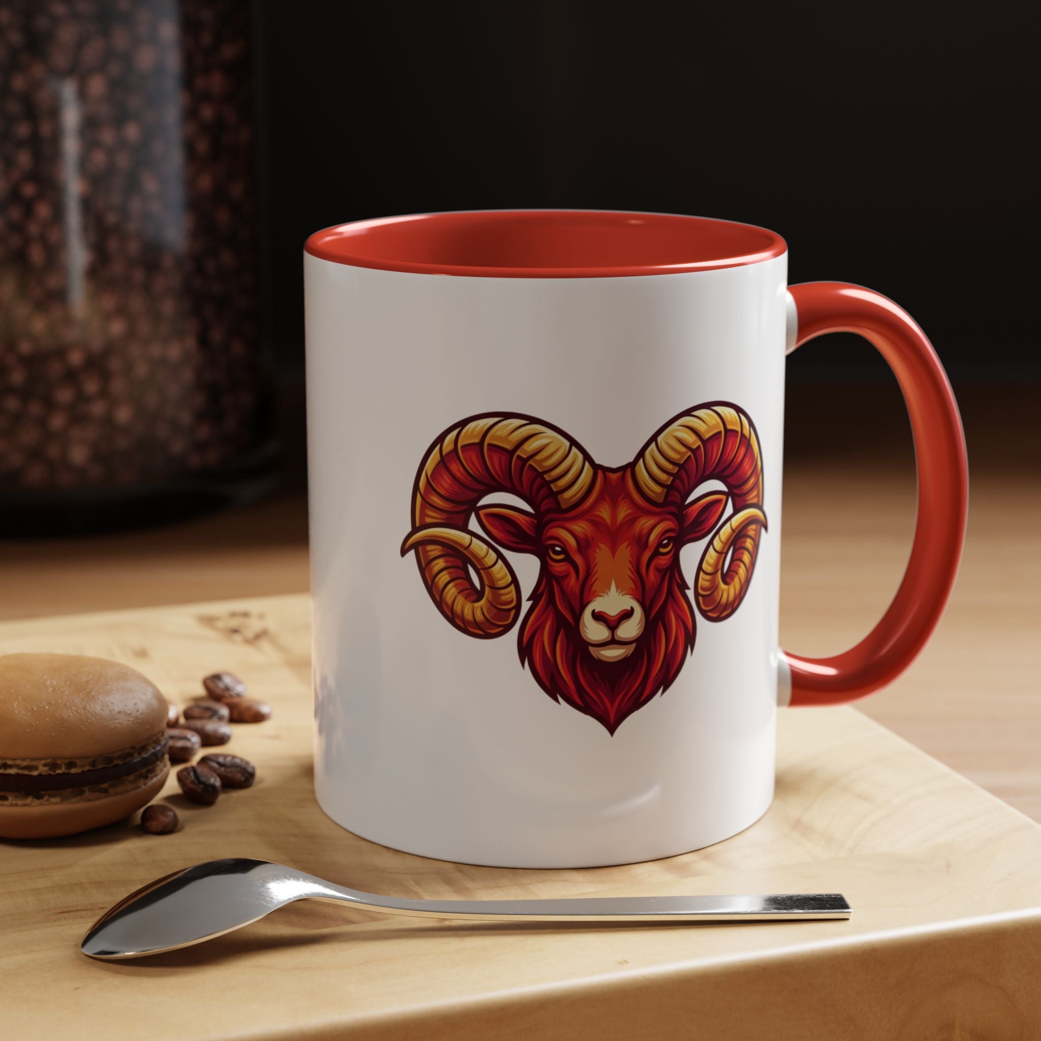 Aries Ram Accent Coffee Mug — Zodiac Goat Horoscope Gift