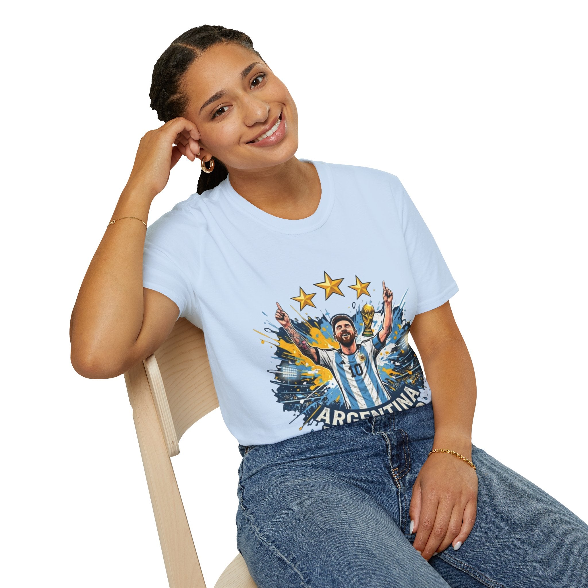 Argentina Messi Soccer T‑Shirt — World Cup Champion Fan Tee