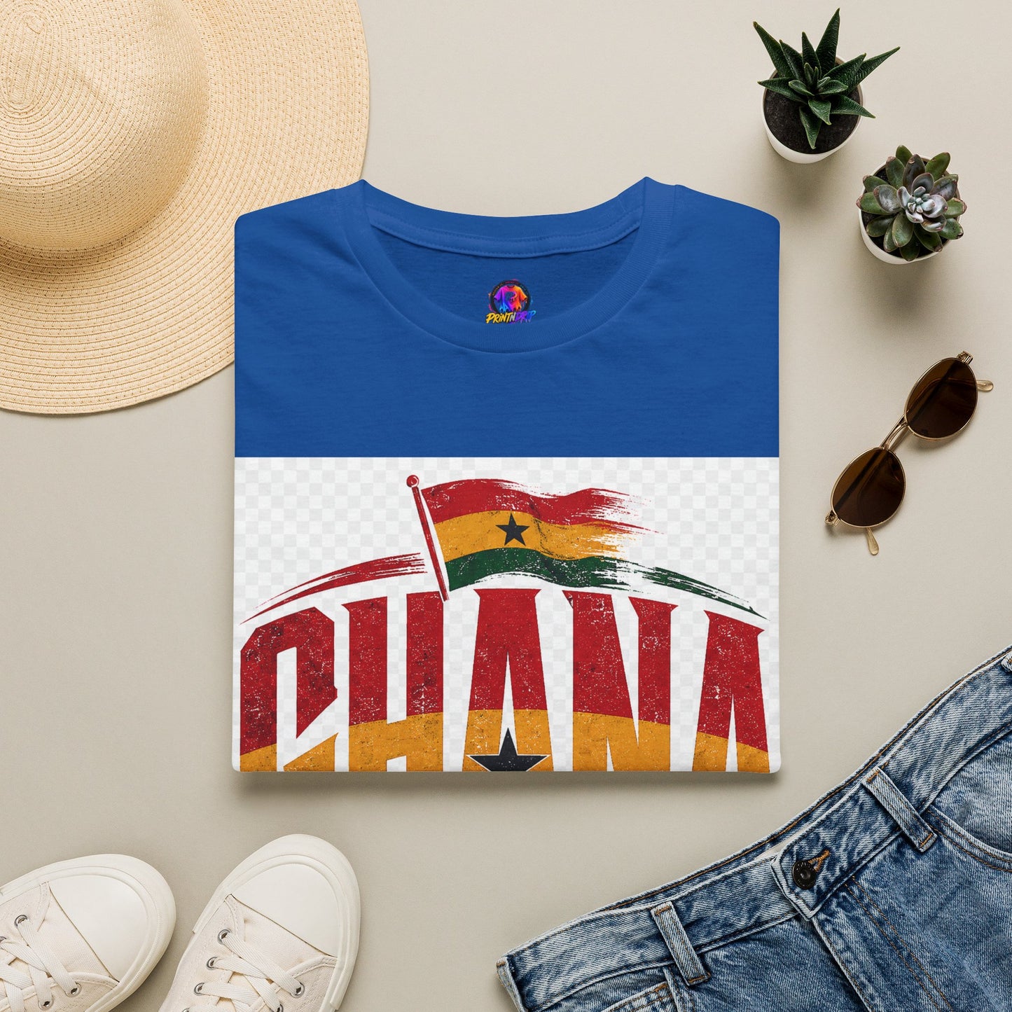 Ghana Flag Soccer T-Shirt — Retro Ghana Pride Football Tee