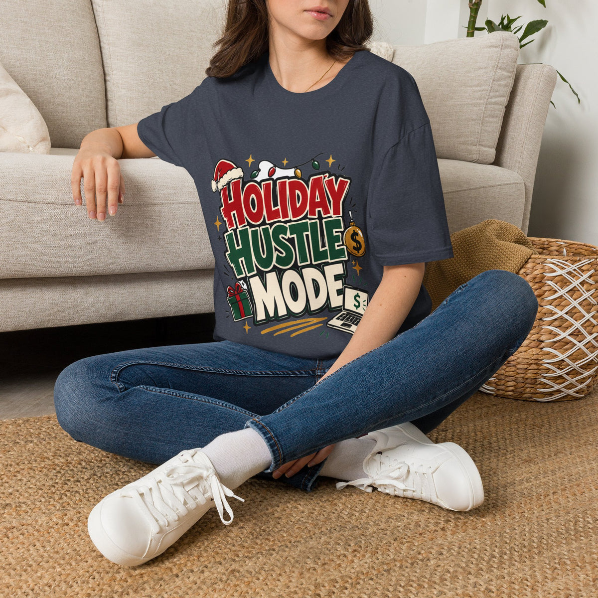 Holiday Hustle Mode T-Shirt — Funny Christmas Graphic Tee