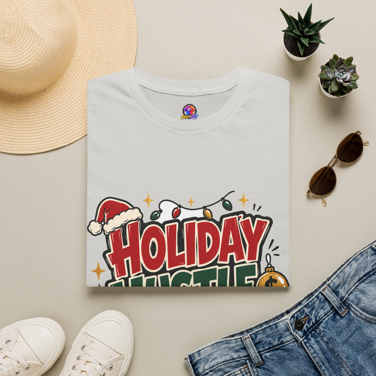 Holiday Hustle Mode T-Shirt — Funny Christmas Graphic Tee