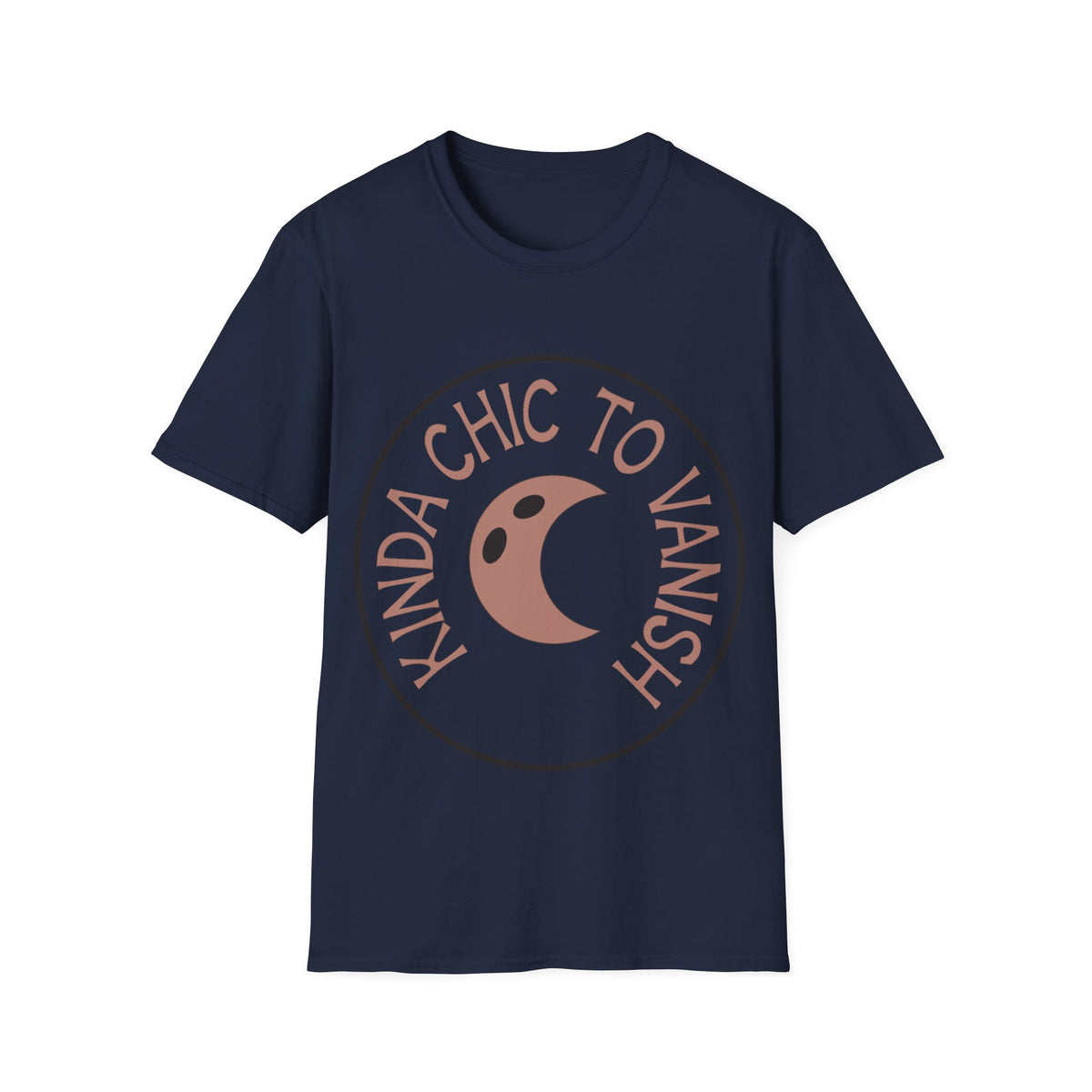 T-Shirt — "Kinda Chic to Vanish" Crescent Moon Graphic Tee - Trending Now - August 2026