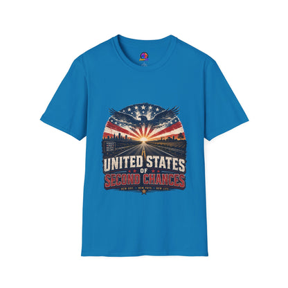 Patriotic Eagle T-Shirt — United States Skyline Vintage Flag Design