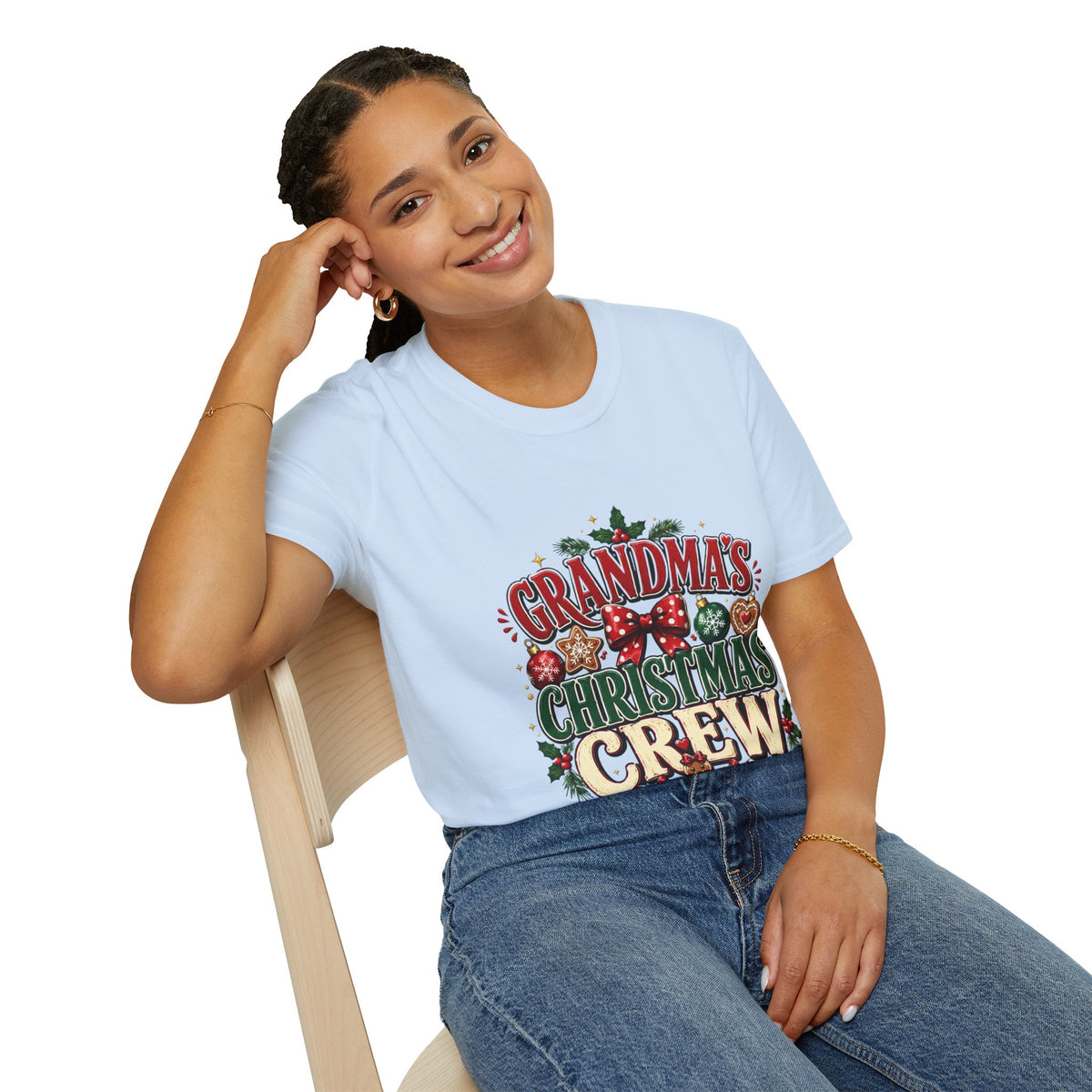 T-Shirt — Grandma's Christmas Crew Holiday Tee