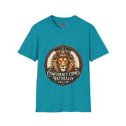 Leo Zodiac Lion T-Shirt — "Confidence Comes Naturally, I'm a Leo" Astrology Tee