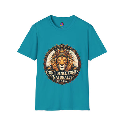Leo Zodiac Lion T-Shirt — "Confidence Comes Naturally, I'm a Leo" Astrology Tee
