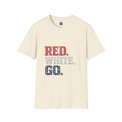 USA Patriotic 'Red. White. Go.' T-Shirt — 4th of July Independence Day Tee