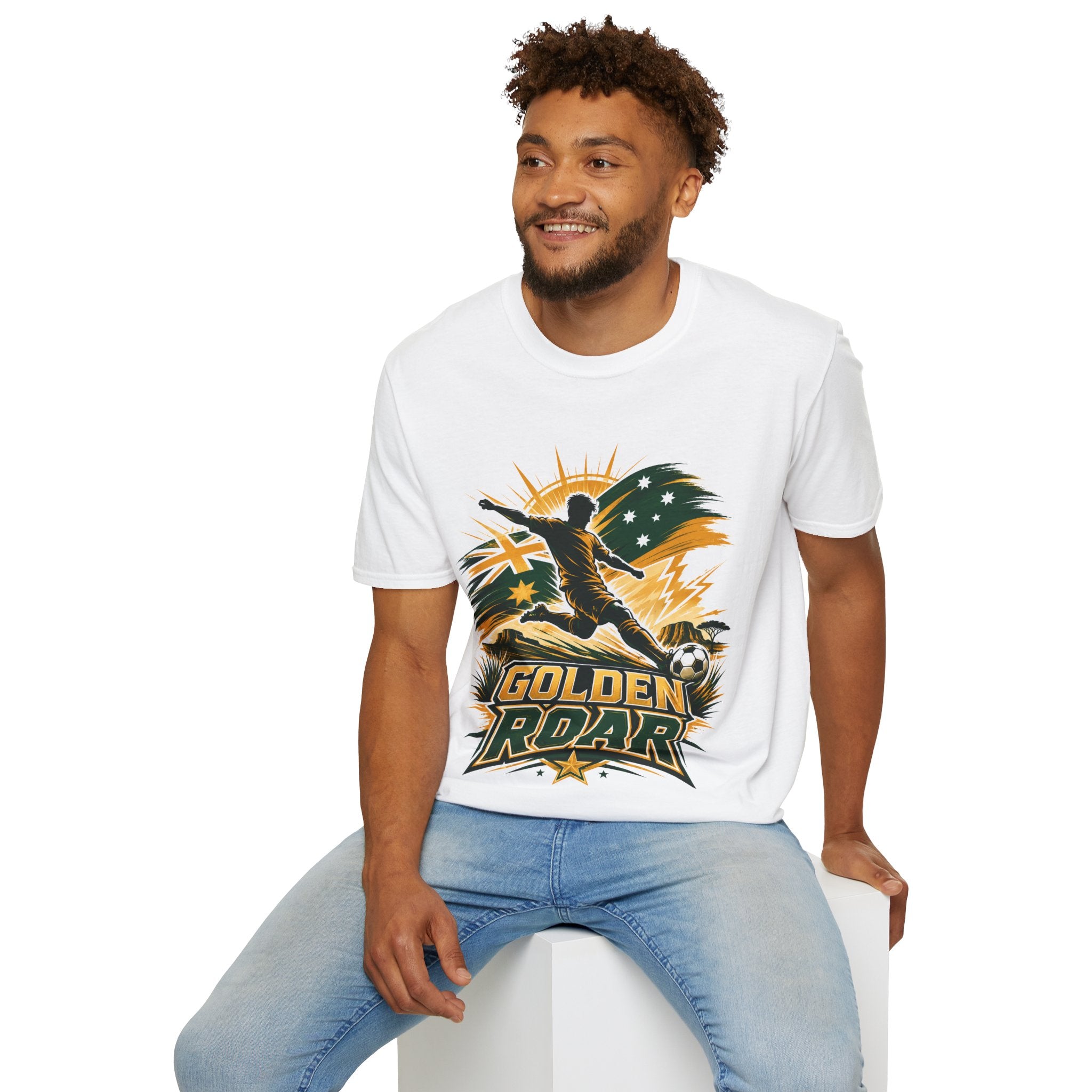 Australia Golden Roar Soccer T-Shirt — Australian Football Fan Tee