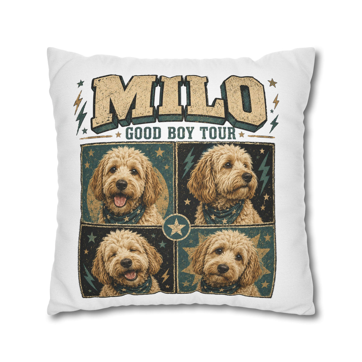 Milo 'Good Boy Tour' Decorative Pillowcase Milo Bailey Dog Dad Mom