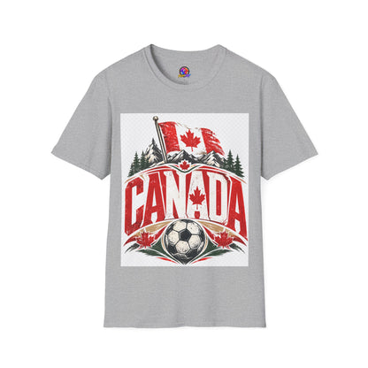 Canada Soccer T‑Shirt — Canadian Flag & Maple Leaf Crest