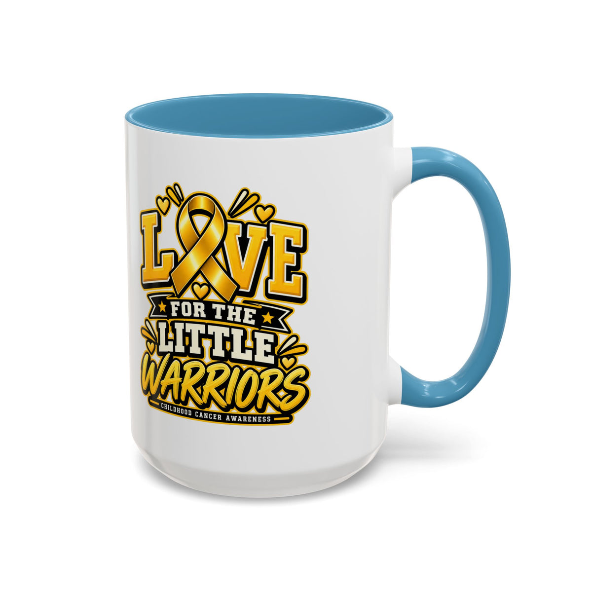 Coffee Mug — "Love for the Little Warriors" Childhood Cancer Awareness Accent Mug