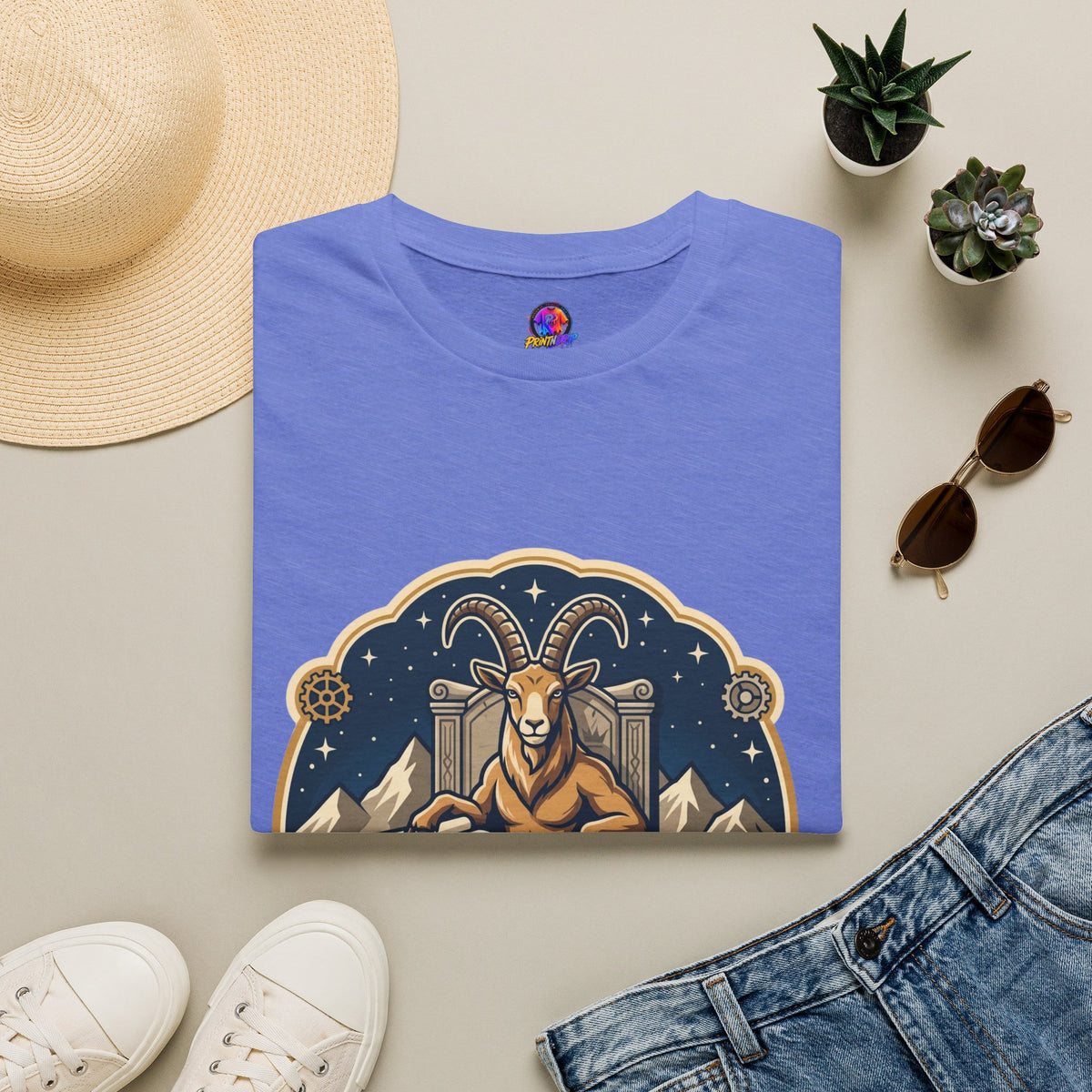Capricorn Zodiac T-Shirt — "Building an Empire" Goat Horoscope Tee