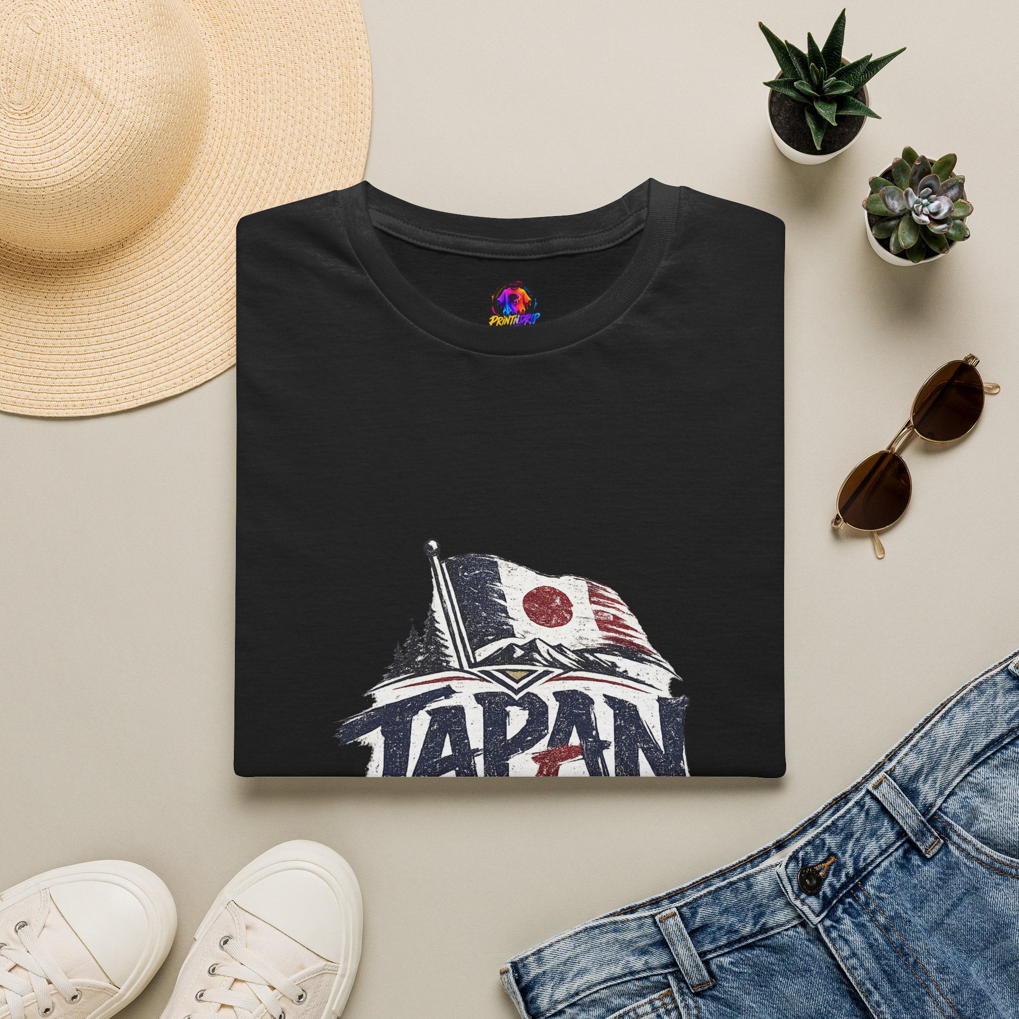 Japan Soccer T-Shirt – Vintage Flag & Crest Football Tee